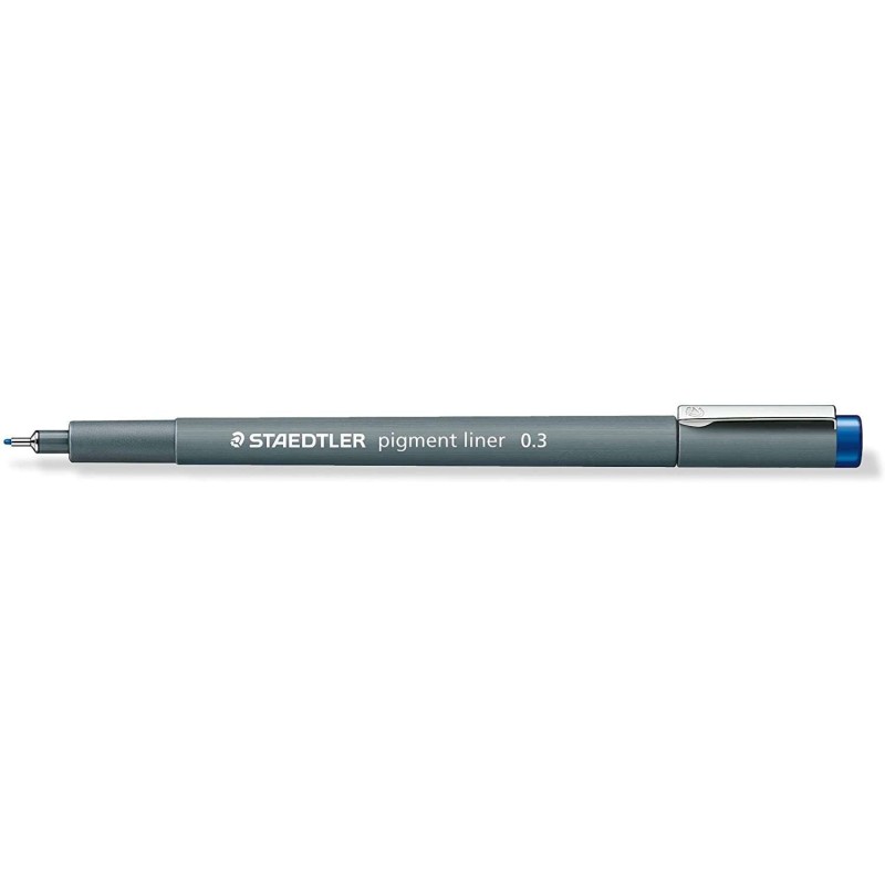 Staedtler Pigment Liner 308 Pennarello calibrato - Tratto 0,3 mm - Asciugatura rapida - Colore blu 10pz 10pz Staedtler Pigment Liner 308 Pennarello calibrato - Tratto 0,3 mm - Asciugatura rapida - Colore blu 10pz 10pz