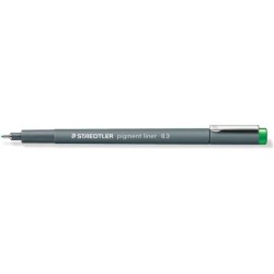 Staedtler Pigment Liner 308 Pennarello calibrato - Tratto 0,3 mm - Asciugatura rapida - Colore verde 10pz 10pz