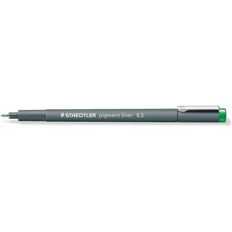 Staedtler Pigment Liner 308 Pennarello calibrato - Tratto 0,3 mm - Asciugatura rapida - Colore verde 10pz 10pz Staedtler Pigment Liner 308 Pennarello calibrato - Tratto 0,3 mm - Asciugatura rapida - Colore verde 10pz 10pz