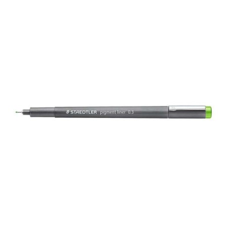 Staedtler Pigment Liner 308 Pennarello calibrato - Tratto 0,3 mm - Asciugatura rapida - Colore verde chiaro 10pz 10pz