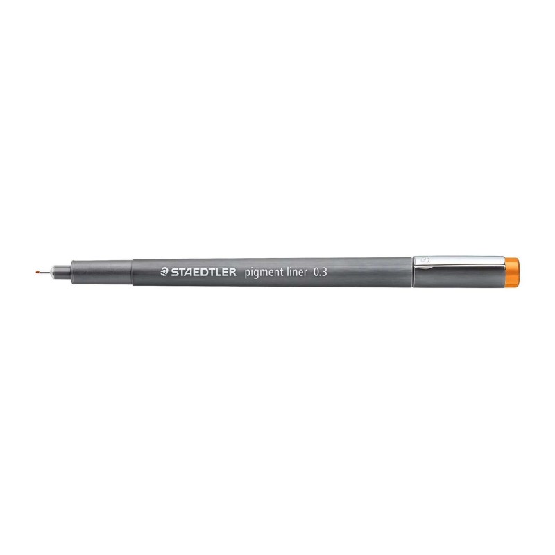 Staedtler Pigment Liner 308 Pennarello calibrato - Tratto 0,3 mm - Asciugatura rapida - Colore marrone chiaro 10pz 10pz Staedtler Pigment Liner 308 Pennarello calibrato - Tratto 0,3 mm - Asciugatura rapida - Colore marrone chiaro 10pz 10pz