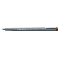 Staedtler Pigment Liner 308 Pennarello calibrato - Tratto 0,3 mm - Asciugatura rapida - Colore marrone 10pz 10pz