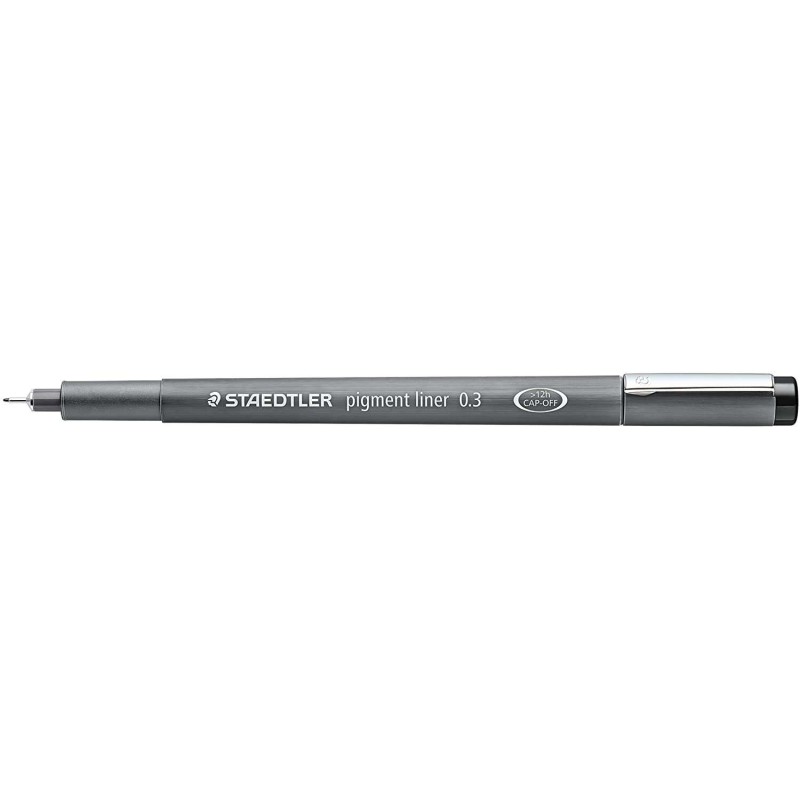 Staedtler Pigment Liner 308 Pennarello calibrato - Tratto 0,3 mm - Asciugatura rapida - Colore nero 10pz 10pz Staedtler Pigment Liner 308 Pennarello calibrato - Tratto 0,3 mm - Asciugatura rapida - Colore nero 10pz 10pz