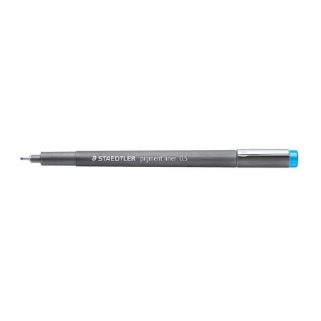 Staedtler Pigment Liner 308 Pennarello calibrato - Tratto 0,5 mm - Asciugatura rapida - Colore azzurro 10pz 10pz