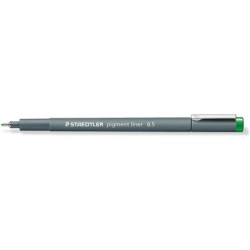 Staedtler Pigment Liner 308 Pennarello calibrato - Tratto 0,5 mm - Asciugatura rapida - Colore verde 10pz 10pz