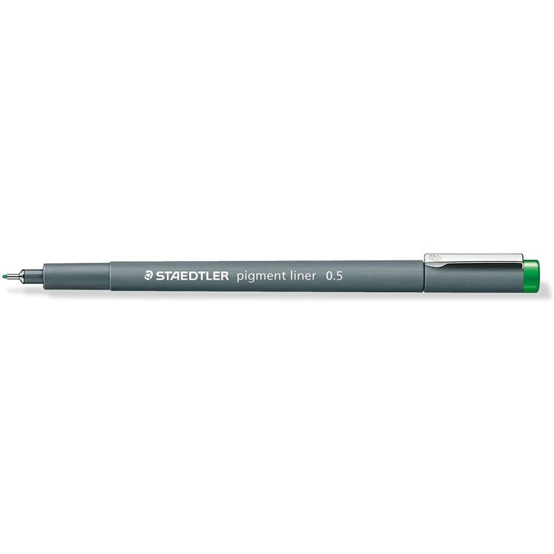 Staedtler Pigment Liner 308 Pennarello calibrato - Tratto 0,5 mm - Asciugatura rapida - Colore verde 10pz 10pz Staedtler Pigment Liner 308 Pennarello calibrato - Tratto 0,5 mm - Asciugatura rapida - Colore verde 10pz 10pz