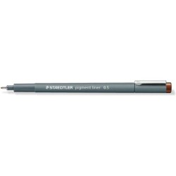 Staedtler Pigment Liner 308 Pennarello calibrato - Tratto 0,5 mm - Asciugatura rapida - Colore marrone 10pz 10pz