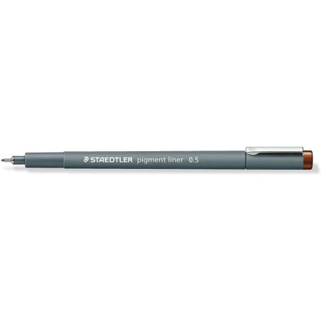 Staedtler Pigment Liner 308 Pennarello calibrato - Tratto 0,5 mm - Asciugatura rapida - Colore marrone 10pz 10pz