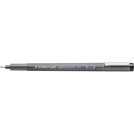 Staedtler Pigment Liner 308 Pennarello calibrato - Tratto 0,5 mm - Asciugatura rapida - Colore nero 10pz 10pz