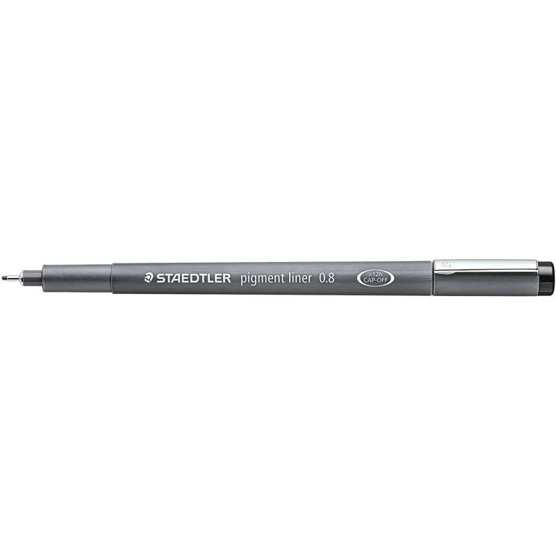 Staedtler Pigment Liner 308 Rotulador Calibrado - Trazo 0.8mm - Secado Rapido - Color Negro Staedtler Pigment Liner 308 Rotulador Calibrado - Trazo 0.8mm - Secado Rapido - Color Negro