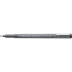 Staedtler Pigment Liner 308 Pennarello calibrato - Tratto 0,3 - 2 mm - Asciugatura rapida - Colore nero 10pz 10pz