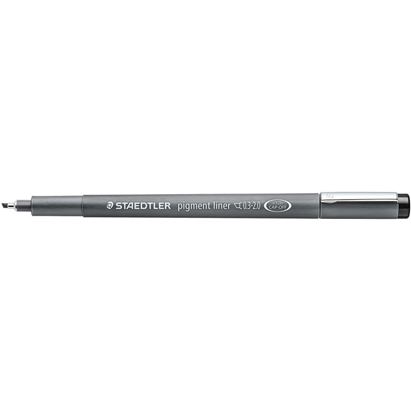 Staedtler Pigment Liner 308 Pennarello calibrato - Tratto 0,3 - 2 mm - Asciugatura rapida - Colore nero 10pz 10pz Staedtler Pigment Liner 308 Pennarello calibrato - Tratto 0,3 - 2 mm - Asciugatura rapida - Colore nero 10pz 10pz