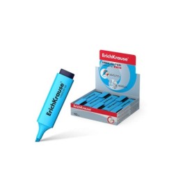 Erichkrause Visioline V-20 - Marcador de Texto - Punta Biselada - Tinta Fluorescente a Base de Agua - Color Azul