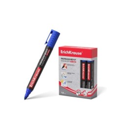 Erichkrause Marcador Permanente P-400 - Punta en Forma de Bala - Resistente a Multiples Superficies - Color Azul