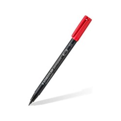 Staedtler Lumocolor Permanent 313 Rotulador Permanente de Punta Fina - Trazo 0.4mm Aprox - Secado Rapido - Color Rojo