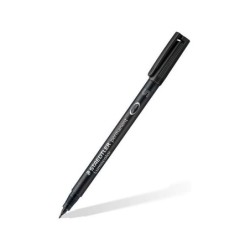 Staedtler Lumocolor Permanent 313 Pennarello indelebile a punta fine - Tratto 0,4 mm - Asciugatura rapida - Colore nero 10pz 10p
