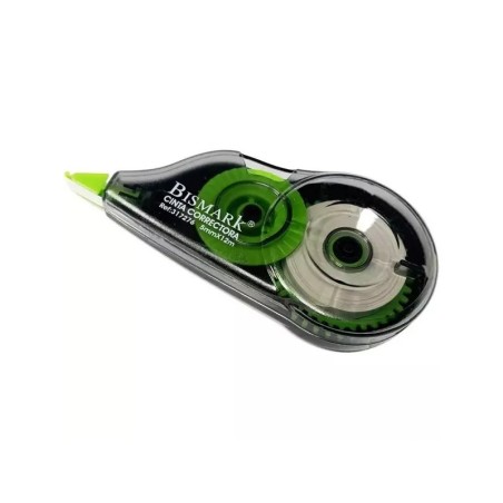 Bismark Cinta Correctora 5mm x 12m - Cuerpo Transparente - Forma Ergonomica