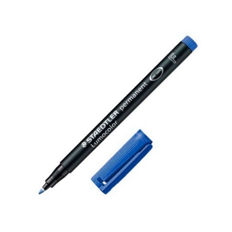 Pennarello indelebile Staedtler Lumocolor 318 - Punta tonda fine - Tratto da 0,6 mm - Cappuccio con clip - Asciugatura rapida - 