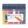 Staedtler Triplus Color 323 Confezione da 40 pennarelli a punta fine - Tratto 1 mm circa - Inchiostro a base acqua - Colori asso