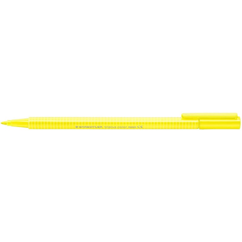 Staedtler Triplus Color 323 Rotulador de Punta Fina - Trazo 1mm Aprox - Tinta Base de Agua - Color Amarillo Neon Staedtler Triplus Color 323 Rotulador de Punta Fina - Trazo 1mm Aprox - Tinta Base de Agua - Color Amarillo Neon