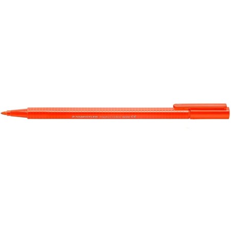 Staedtler Triplus Color 323 Rotulador de Punta Fina - Trazo 1mm Aprox - Tinta Base de Agua - Color Rojo Neon