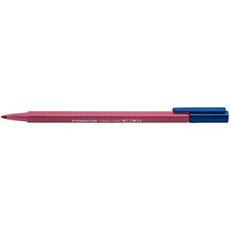 Staedtler Triplus Color 323 Pennarello Punta Fine - Tratto 1 mm Circa - Inchiostro a Base Acqua - Colore Malva 10pz 10pz