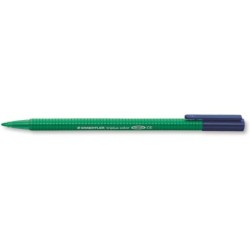 Staedtler Triplus Color 323 Pennarello Punta Fine - Tratto 1 mm Circa - Inchiostro a Base Acqua - Colore Verde 10pz 10pz