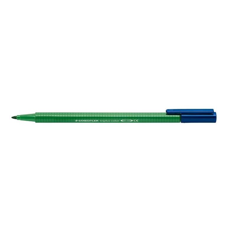 Staedtler Triplus Color 323 Pennarello Punta Fine - Tratto 1 mm Circa - Inchiostro a Base Acqua - Colore Verde Intenso 10pz 10pz