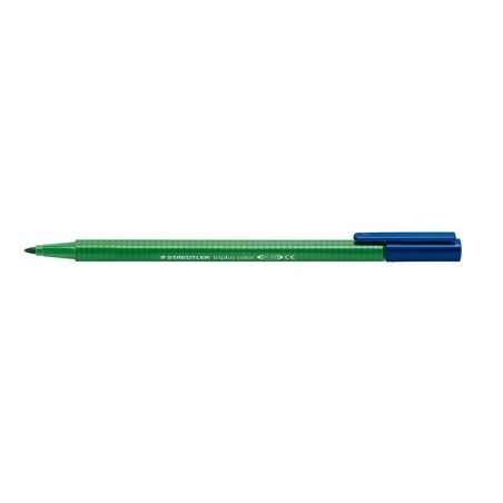 Staedtler Triplus Color 323 Pennarello Punta Fine - Tratto 1 mm Circa - Inchiostro a Base Acqua - Colore Verde Intenso 10pz 10pz