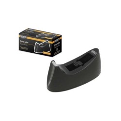 Ingraf Portarrollos de Sobremesa para Cintas Adhesivas de hasta 33m - Color Negro
