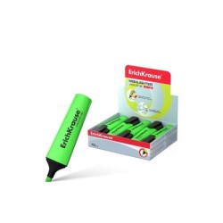 Erichkrause Visioline V-12 - Marcador de Texto con Punta Biselada - Tinta Fluorescente a Base de Agua - Color Verde