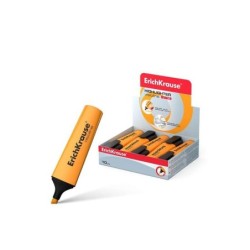 Erichkrause Visioline V-12 - Pennarello per testo con punta a scalpello - Inchiostro fluorescente a base d'acqua - Colore aranci