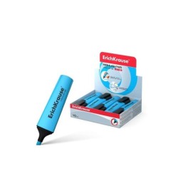 Erichkrause Visioline V-12 - Pennarello per testo con punta a scalpello - Inchiostro fluorescente a base d'acqua - Colore blu 10