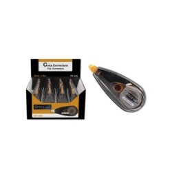 Office Club Cinta Correctora 5mm x 8m - Cuerpo Transparente - Forma Ergonomica