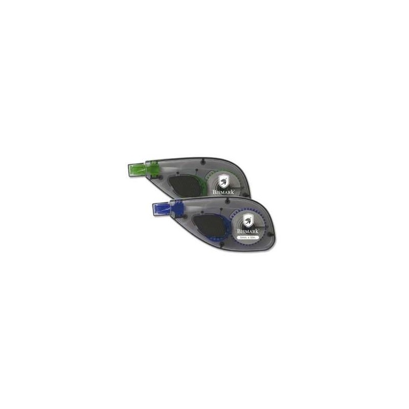 Nastro correttore Bismark 5 mm x 12 m - Applicazione laterale - Corpo trasparente - Forma ergonomica 24pz 24pz Nastro correttore Bismark 5 mm x 12 m - Applicazione laterale - Corpo trasparente - Forma ergonomica 24pz 24pz