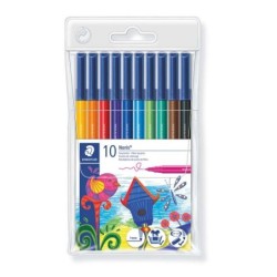Staedtler Noris 326 Pennarello con punta in fibra - Resistente alla pressione - Inchiostro a base d'acqua - Colori assortiti
