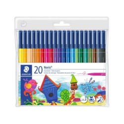Pennarello Staedtler Noris 326 punta fine - Resistente alla pressione - Inchiostro a base d'acqua - Colori assortiti