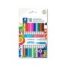 Staedtler Noris 3280 Pack de 10 Rotuladores con Doble Punta - Trazos 1mm y 3mm Aprox - Colores Surtidos