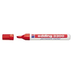 Edding 3300 Pennarello Permanente - Punta a Scalpello - Linea tra 1 e 5 mm. - Inchiostro quasi inodore - Asciugatura rapida - Co