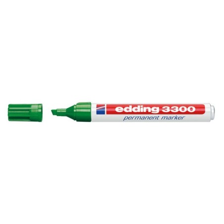 Edding 3300 Pennarello Permanente - Punta a Scalpello - Linea tra 1 e 5 mm. - Inchiostro quasi inodore - Asciugatura rapida - Co
