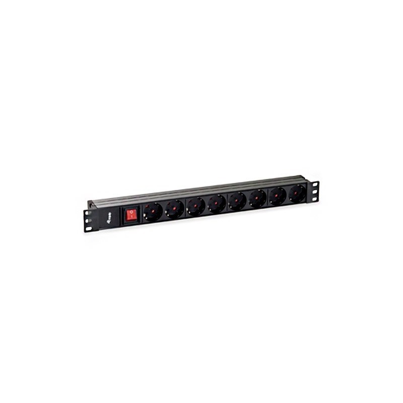 Equipaggia la multipresa con 8 prese per montaggio in rack 19" 1U - Interruttore on/off - Cavo da 1,80 m Equipaggia la multipresa con 8 prese per montaggio in rack 19" 1U - Interruttore on/off - Cavo da 1,80 m