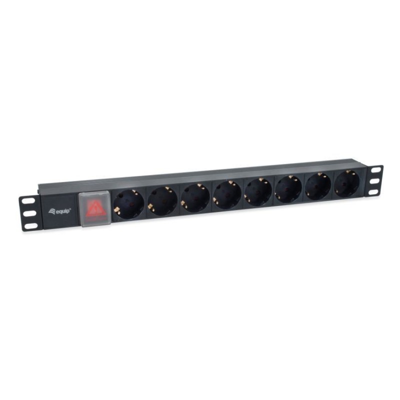 Equipaggia la multipresa con 8 prese per montaggio in rack 19" 1U - Interruttore on/off - Cavo da 1,80 m Equipaggia la multipresa con 8 prese per montaggio in rack 19" 1U - Interruttore on/off - Cavo da 1,80 m