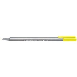 Staedtler Triplus Fineliner 334 Pennarello Punta Fine - Tratto da 0,3 mm - Inchiostro a base d'acqua - Colore Giallo Chiaro 10pz
