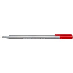 Staedtler Triplus Fineliner 334 Pennarello punta fine - Tratto da 0,3 mm - Inchiostro a base acqua - Colore rosso 10pz 10pz