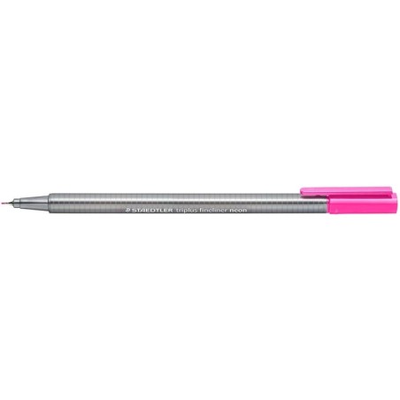 Staedtler Triplus Fineliner 334 Pennarello Punta Fine - Linea da 0,3 mm - Inchiostro a base acqua - Colore rosa neon 10pz 10pz