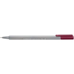 Staedtler Triplus Fineliner 334 Pennarello Punta Fine - Tratto da 0,3 mm - Inchiostro a base d'acqua - Colore Mogano 10pz 10pz