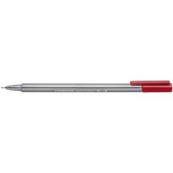 Staedtler Triplus Fineliner 334 Pennarello Punta Fine - Tratto da 0,3 mm - Inchiostro a base d'acqua - Colore carminio scuro 10p