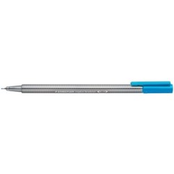 Staedtler Triplus Fineliner 334 Pennarello Punta Fine - Linea 0,3 mm - Inchiostro a base acqua - Colore ciano 10pz 10pz