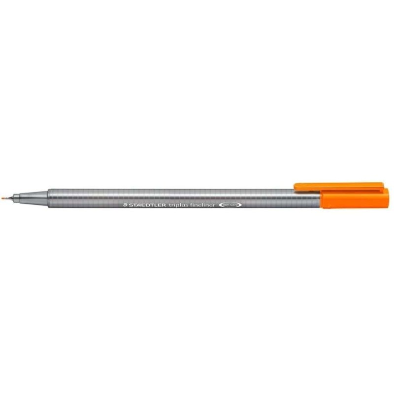 Staedtler Triplus Fineliner 334 Pennarello Punta Fine - Tratto da 0,3 mm - Inchiostro a base d'acqua - Colore Arancione 10pz 10p Staedtler Triplus Fineliner 334 Pennarello Punta Fine - Tratto da 0,3 mm - Inchiostro a base d'acqua - Colore Arancione 10pz 10p