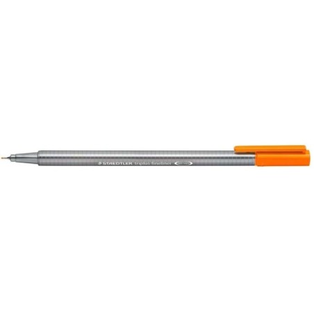 Staedtler Triplus Fineliner 334 Pennarello Punta Fine - Tratto da 0,3 mm - Inchiostro a base d'acqua - Colore Arancione 10pz 10p